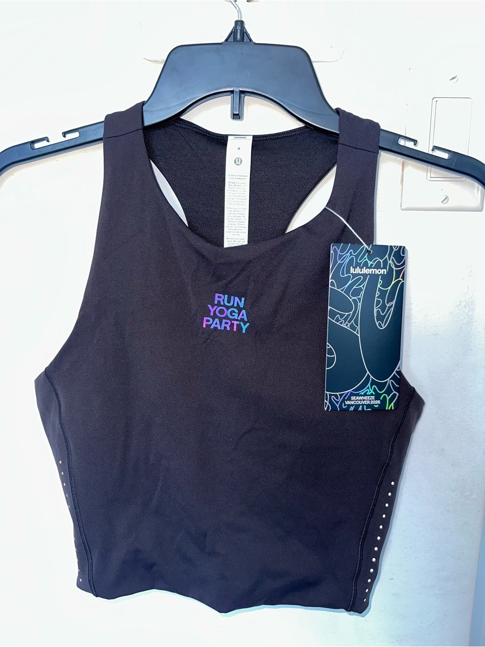 NWT 8 Swift Speed Graphic Cropped Tank SeaWheeze